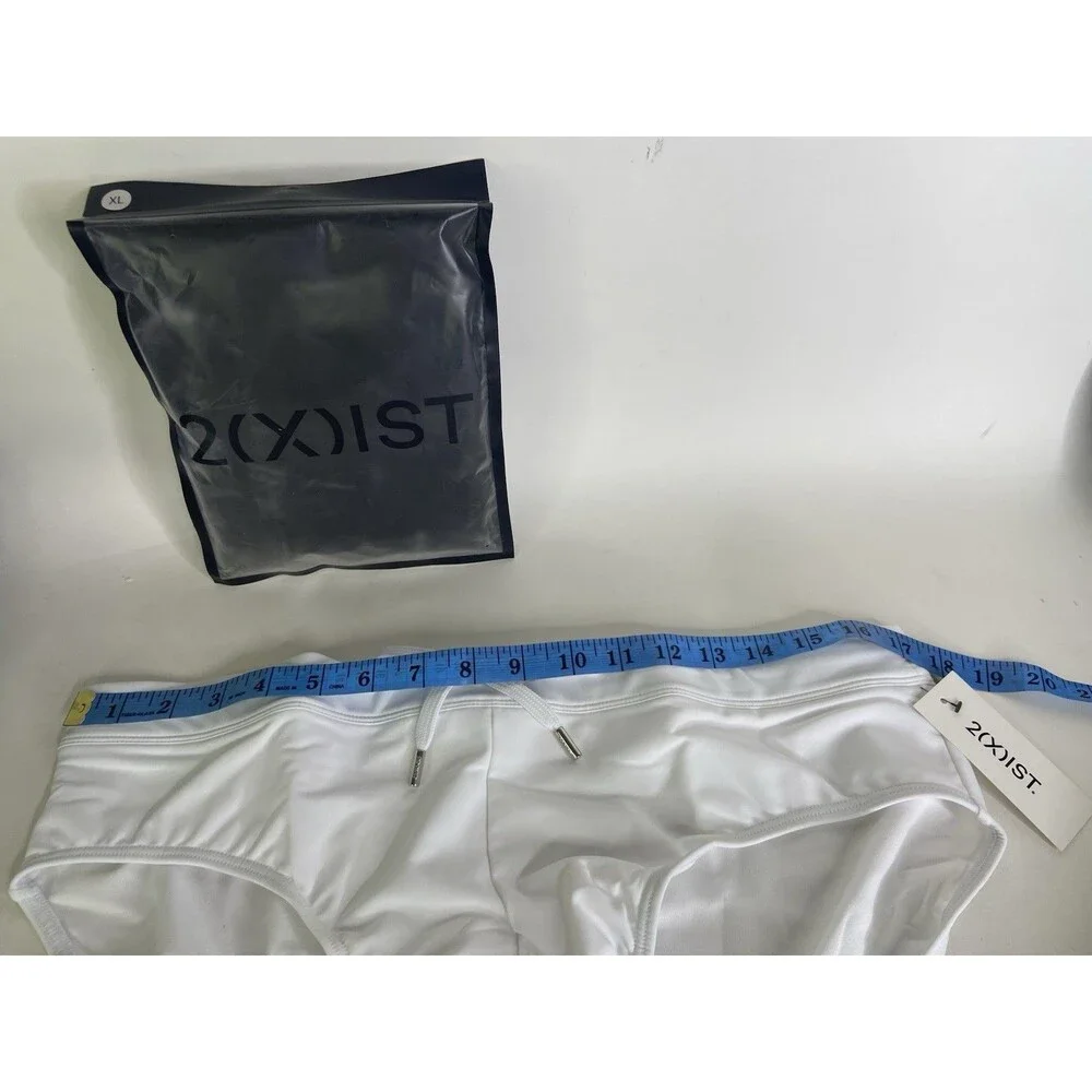 2XIST Essentials Rio Swim Brief Swimwear Bottoms White Mens Size XL